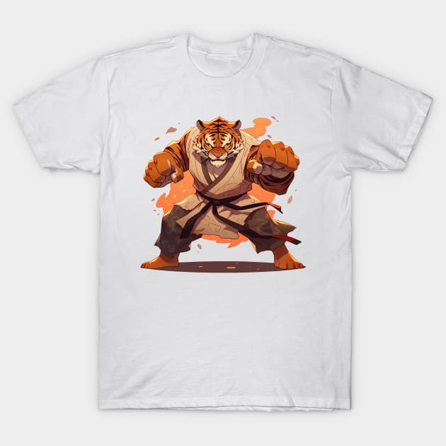 karate tiger T-Shirt by piratesnow
